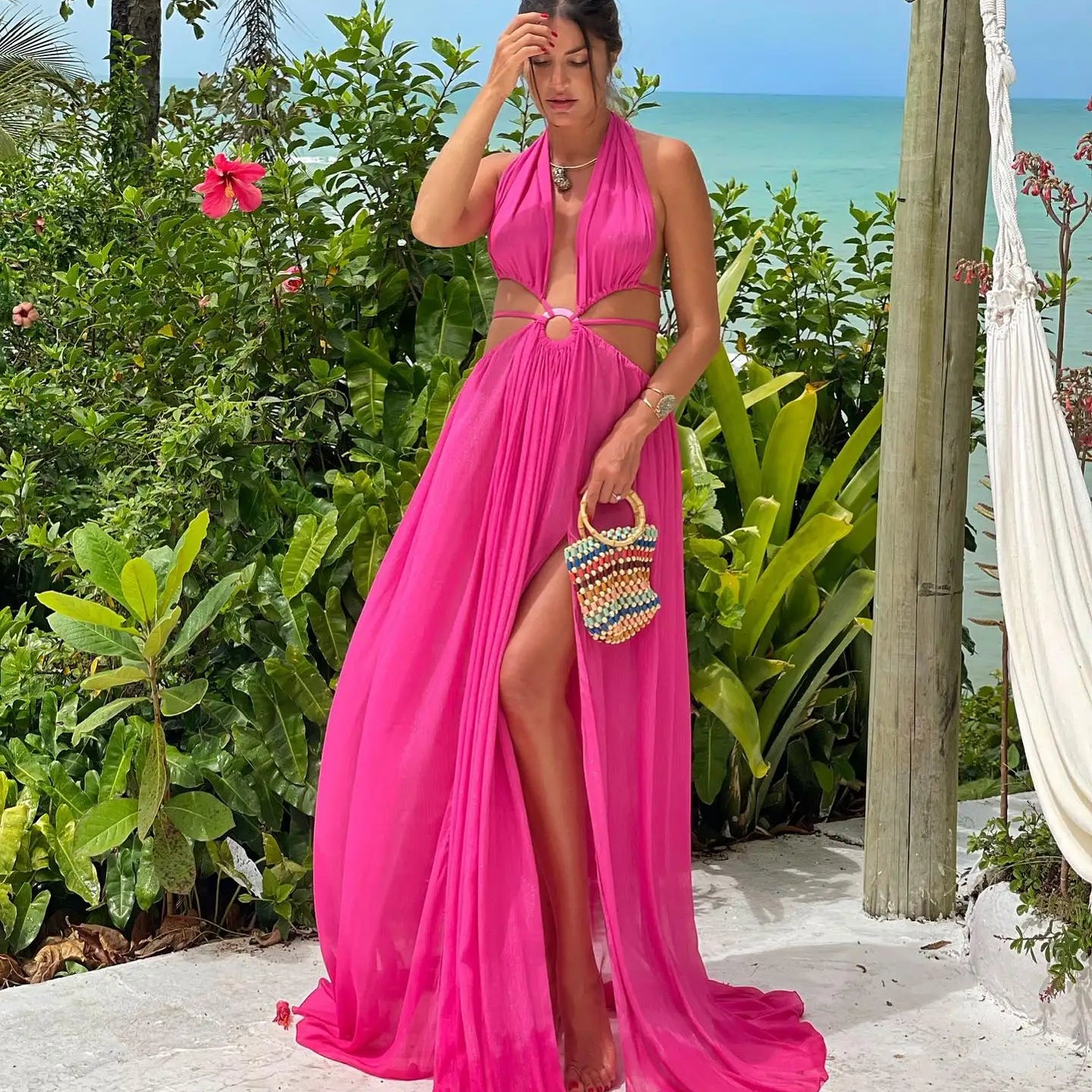 Summer New In Women Dresses Sexy Party Club Evening Dress Fashion Robes Multy-Layer Ruffle Female Chic Gown Women Clothing As the picture