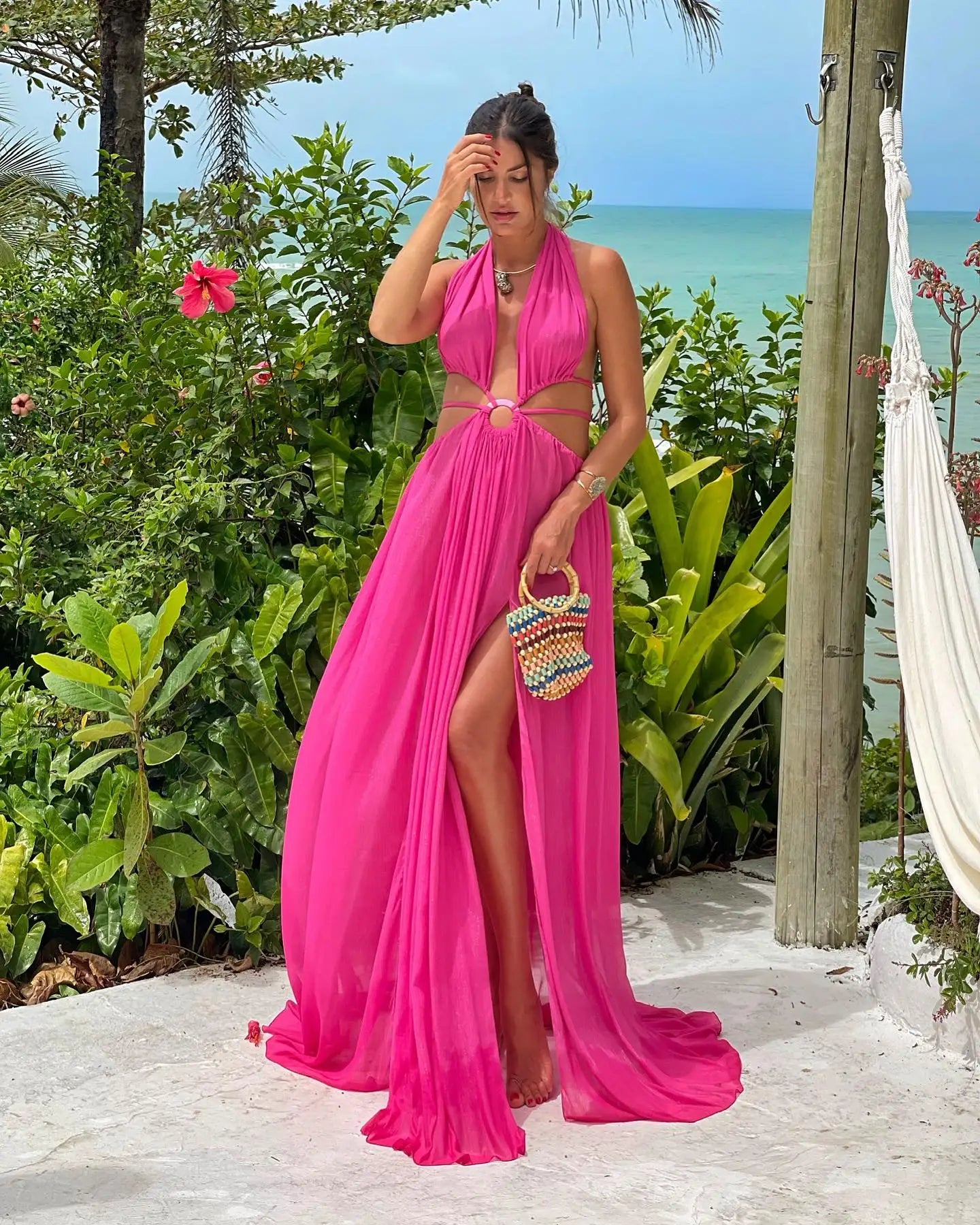 Summer New In Women Dresses Sexy Party Club Evening Dress Fashion Robes Multy-Layer Ruffle Female Chic Gown Women Clothing As the picture