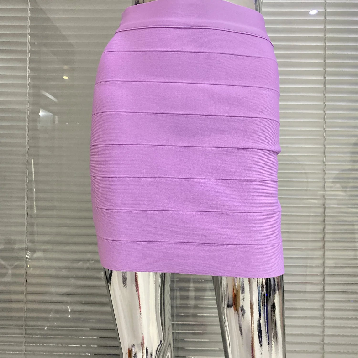 4 Color Women Sexy Bodycon Bandage Mini Skirts Celebrate Nightclub Party Pencil Skirts Wholesale Lavender