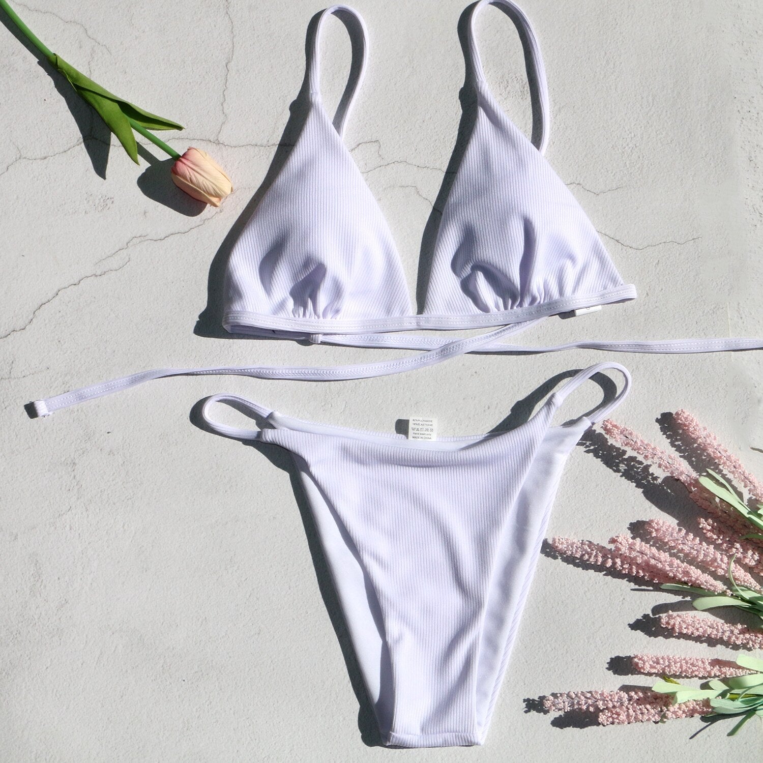 bikinis set swim new 2024 swimwear wire free swimming women swimwear Neon green low waist orange hot bikini swimsuit White