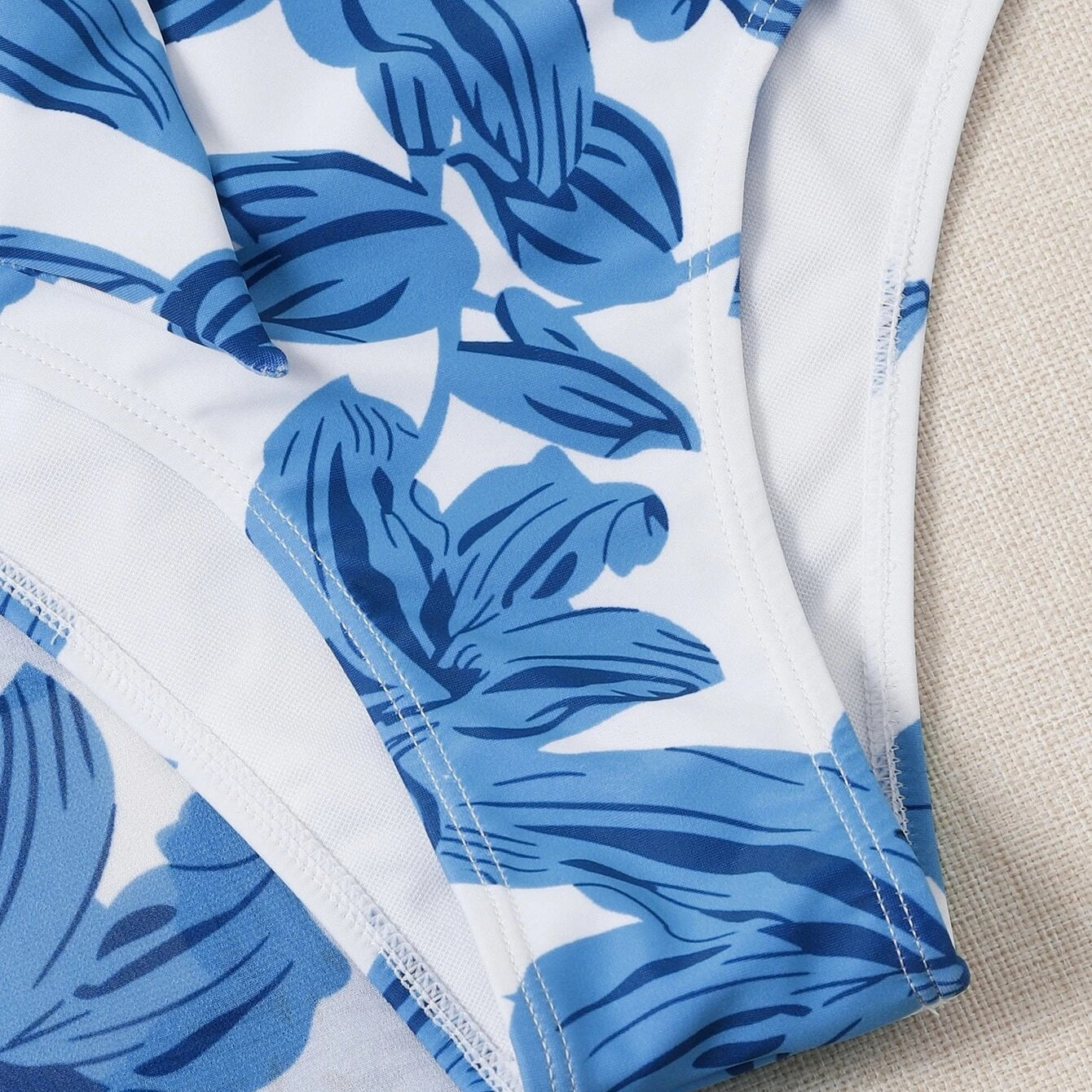 Women's Swimsuit Split Print High Waist Triangle