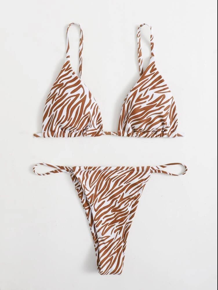 Women's Three-piece Swimsuit Coffee