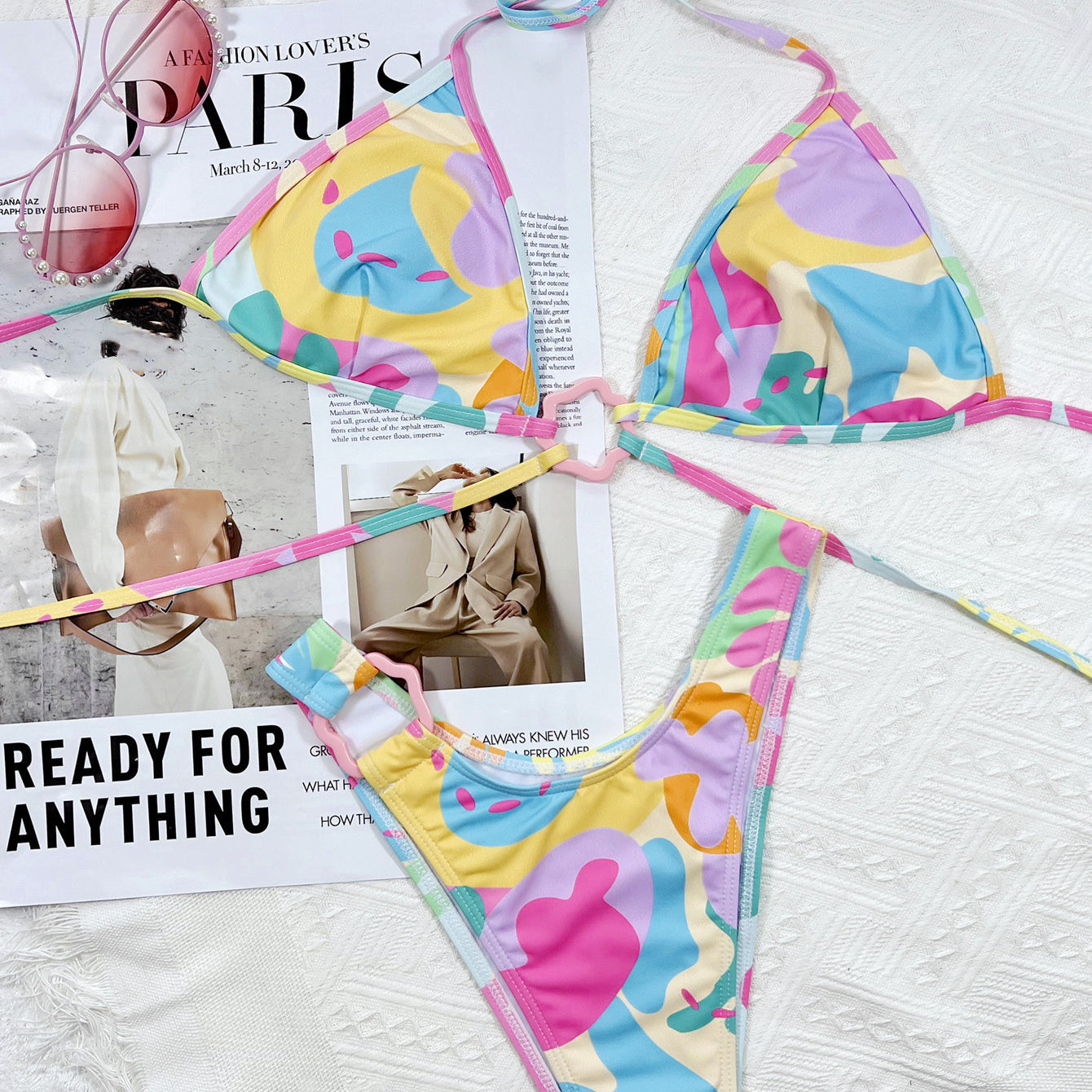 Women's Printed One-piece Outer Single Swimsuit Color