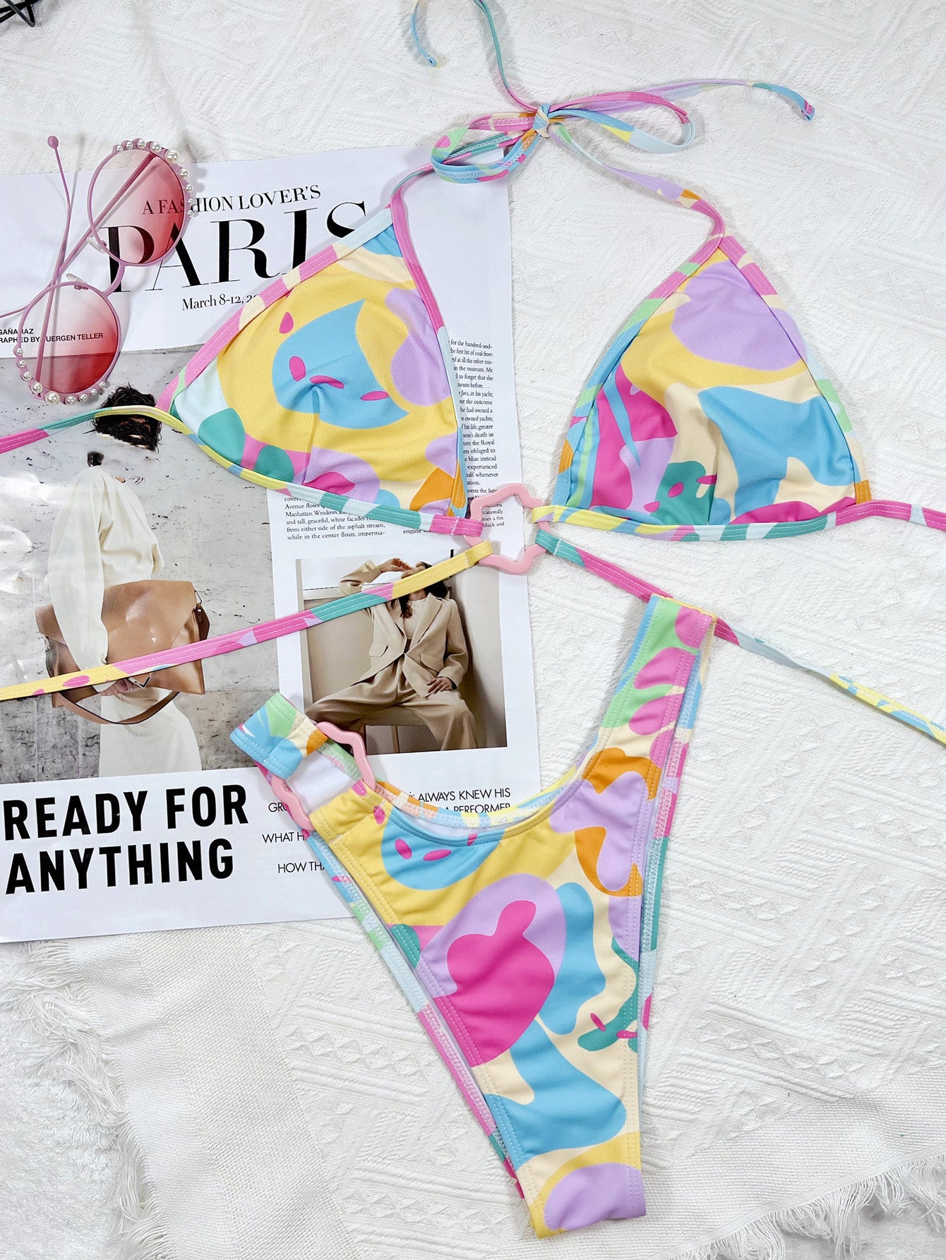 Women's Printed One-piece Outer Single Swimsuit Color