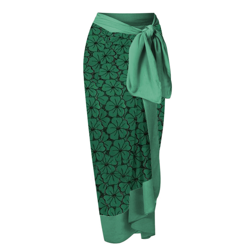 Women's Retro Deep V Resort Beach Swimsuit Green