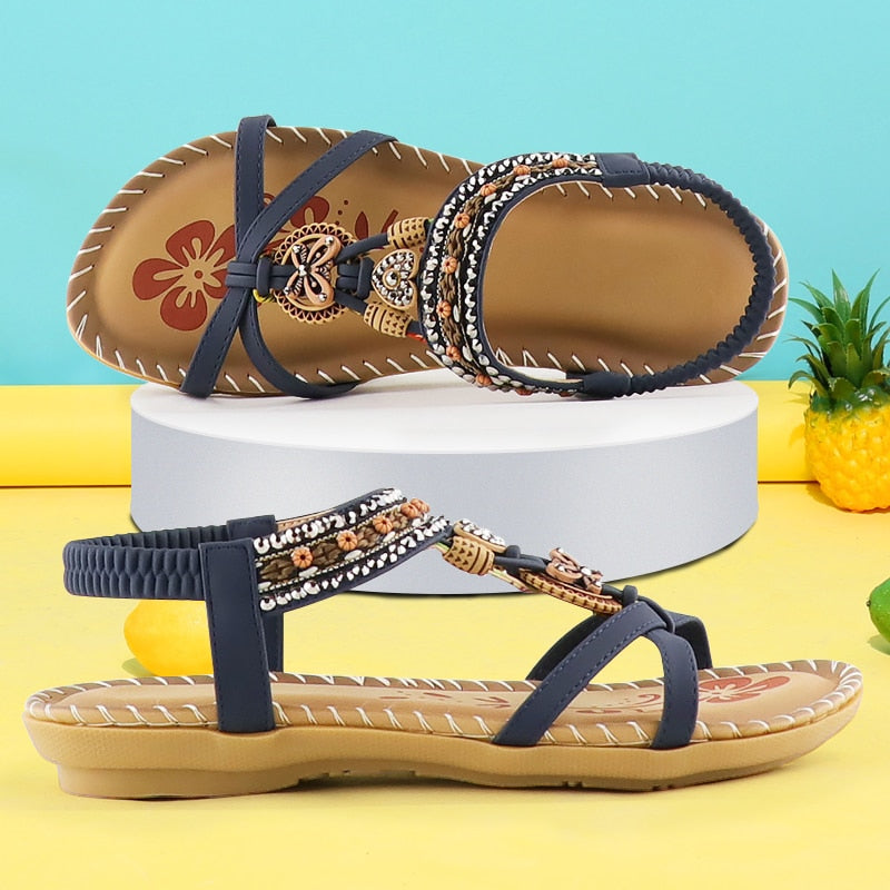 Sandalen Frauen Sommer Keile Schuhe Damen Sandalen Schmetterling-knoten Strass Rutschen Alias ​​Mujer Böhmen Elastische Band Sandale