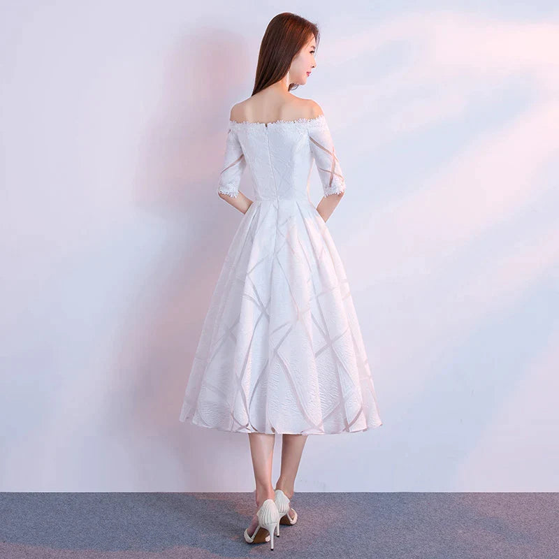 CELEBRITY DRESSES SHORT WOMEN WHITE COLOR MIDI SPECIAL OCCASION PARTY PROM GOWN SERENE HILL