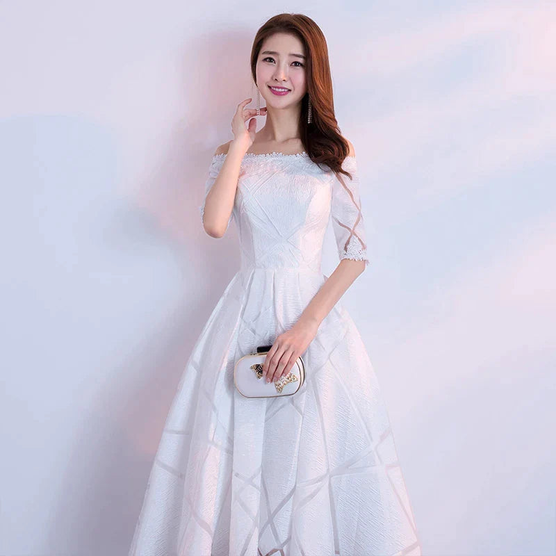 CELEBRITY DRESSES SHORT WOMEN WHITE COLOR MIDI SPECIAL OCCASION PARTY PROM GOWN SERENE HILL