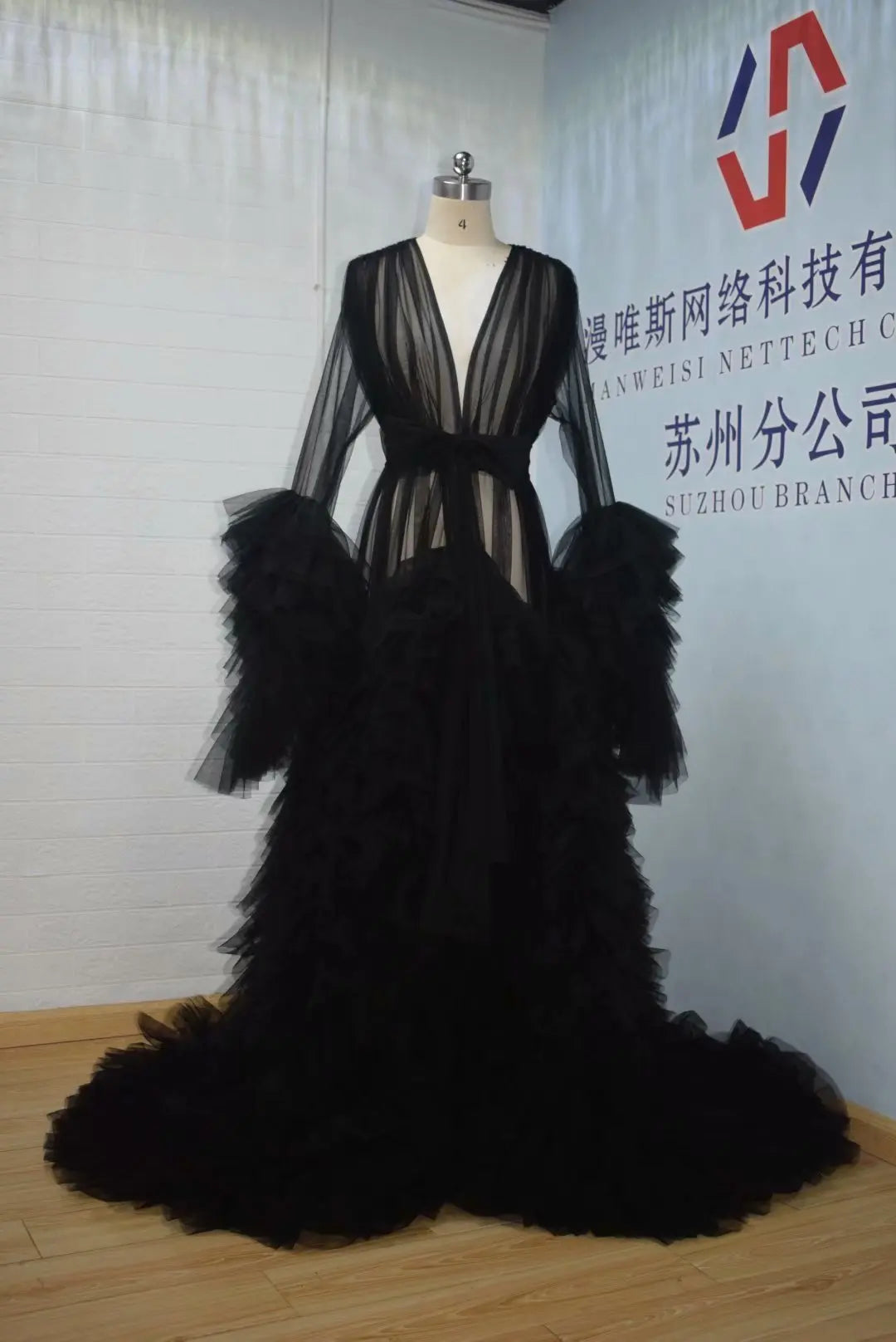 Maternity Robes Wedding Shawl Pregnant Women Sexy Tulle Bathrobe Dresses Photo Shoot Party Fluffy Baby Shower Gowns