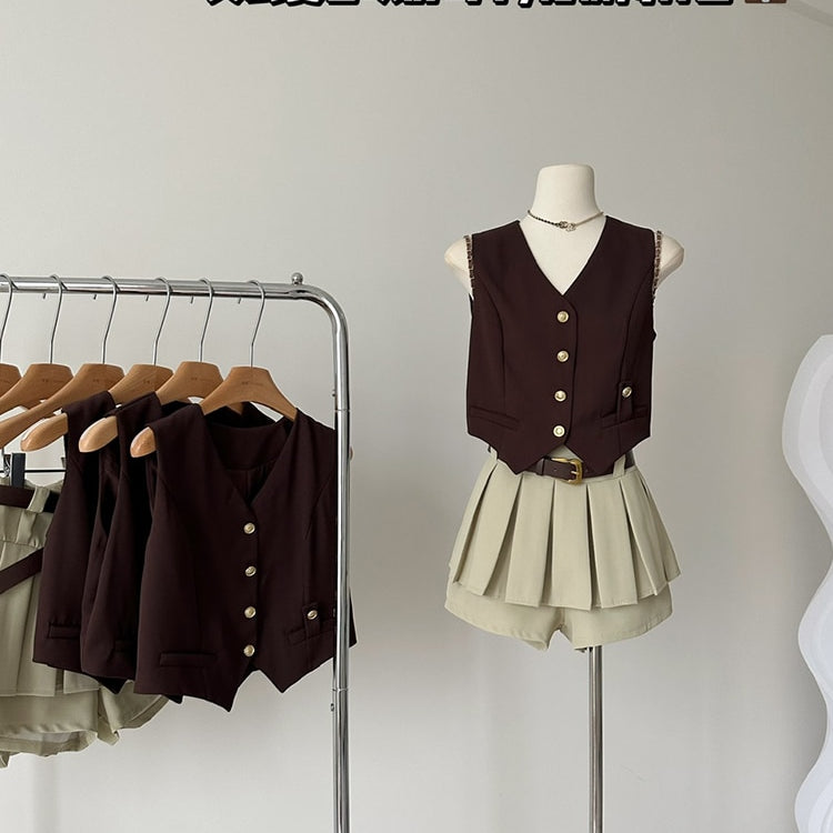 Women Two Piece Set Suit Off Shoulder Crop Top T-Shirt and A-Line Pleated Mini Skirt Shorts Y2k Vintage Fashion Harajuku Summer