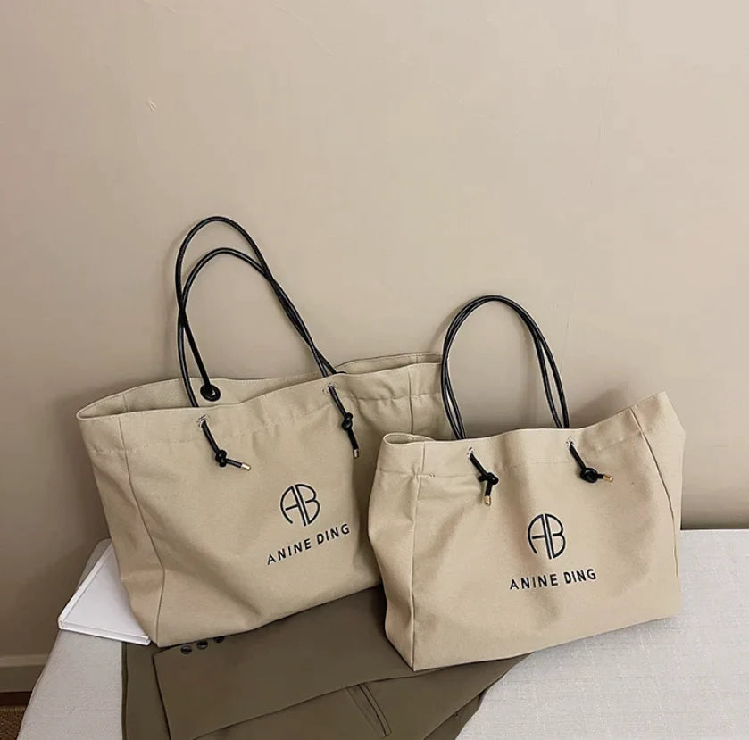 Summer Brand Designer Linen Solid Large Capacity Shoulder Tote Bag Letter Printed Casual Beach Bag For Women сумка женская