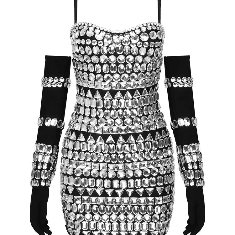 Patchwork Embroidered Flares Dresses For Women Square Collar Sleeveless High Waist Slim Sexy Summer Dress Female