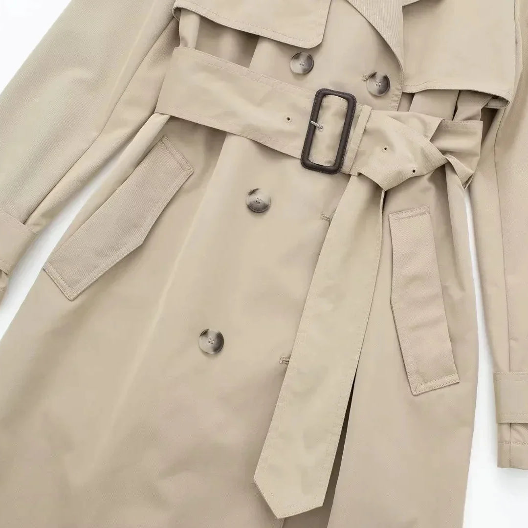 Woman Trench Coat Double Breasted Long Trench Coat Women Long Sleeve Women's Fashion Windbreakers Autumn Outerwear