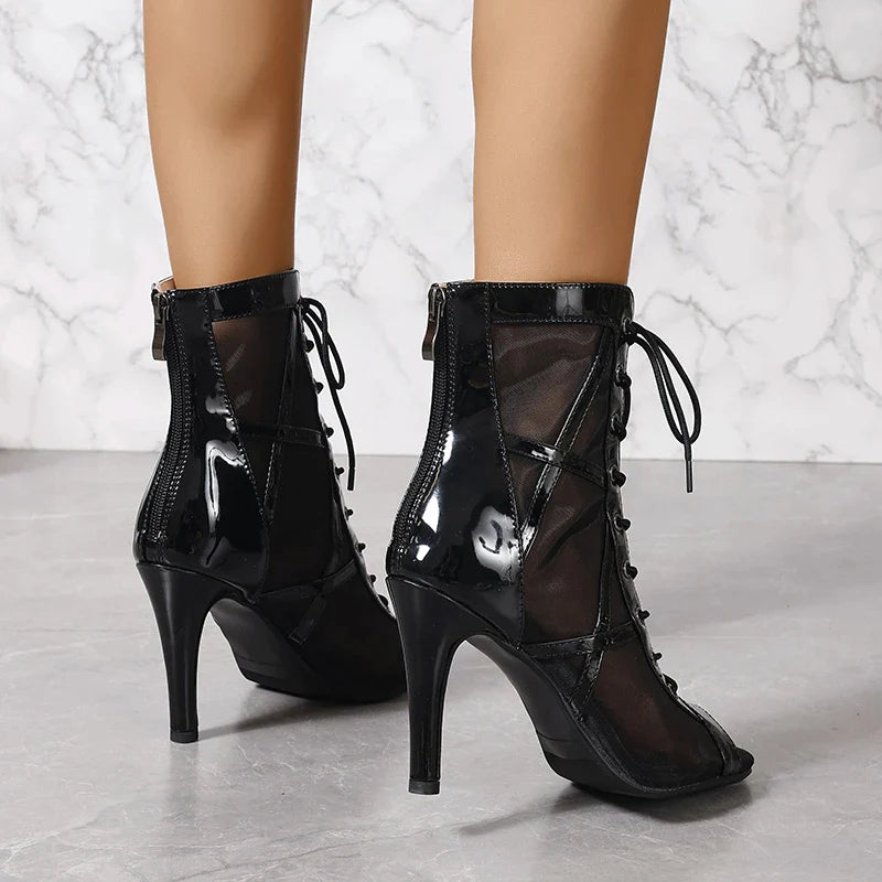 Party Boots Sexy Stilettos Thin High Heels Footwear Dance Shoes Latin for Ballroom Basic Night Club Womens Shoes