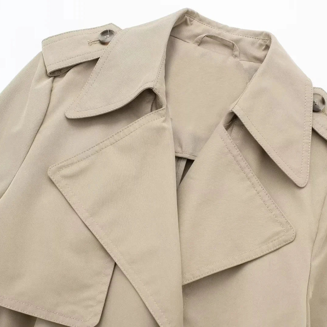 Woman Trench Coat Double Breasted Long Trench Coat Women Long Sleeve Women's Fashion Windbreakers Autumn Outerwear