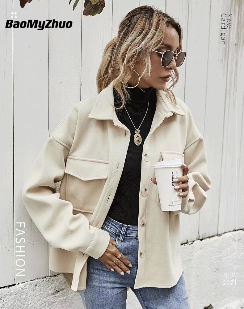 Women Jacket Office Autumn Female Vintage Pockets Trench Coat Winter Warm Jackets Branded Oversize Luxury Outerwear