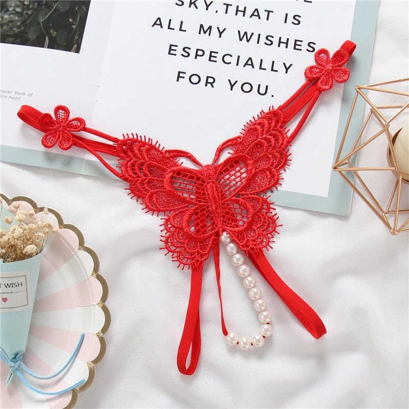 Sexy Panties Lace G-string Thongs Hole 2201-5 One Size 1pc