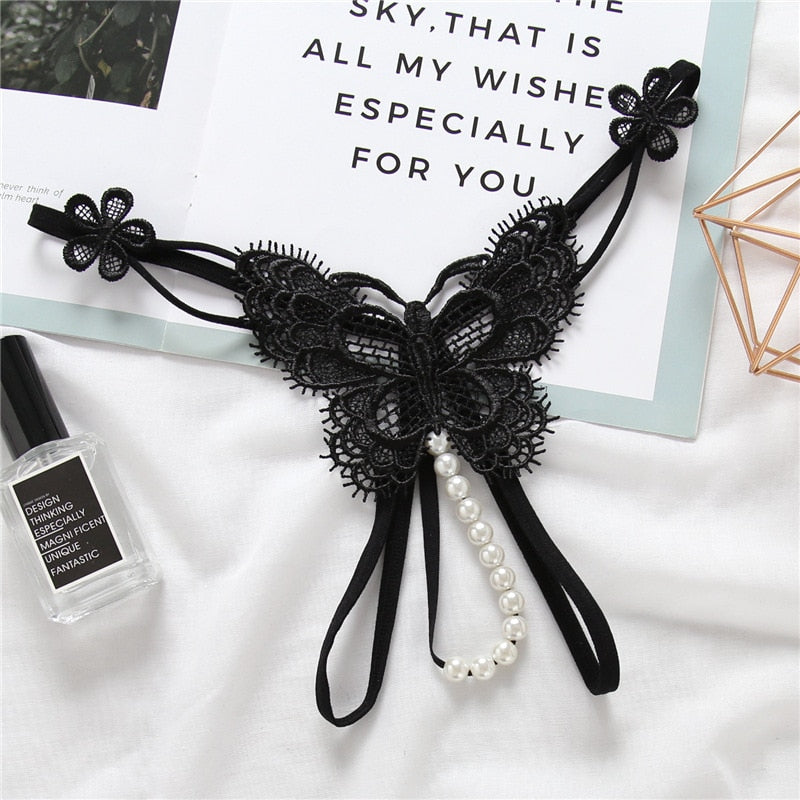 Sexy Panties Lace G-string Thongs Hole 2201-4 One Size 1pc