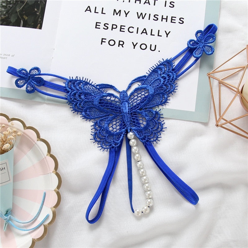 Sexy Panties Lace G-string Thongs Hole 2201-2 One Size 1pc