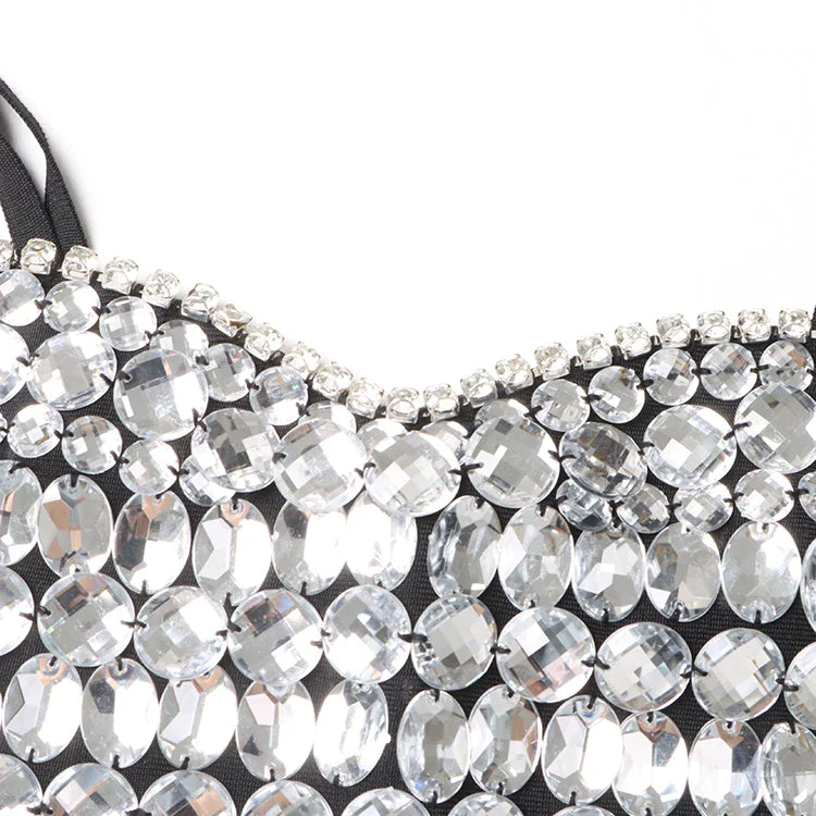 Patchwork Embroidered Flares Dresses For Women Square Collar Sleeveless High Waist Slim Sexy Summer Dress Female