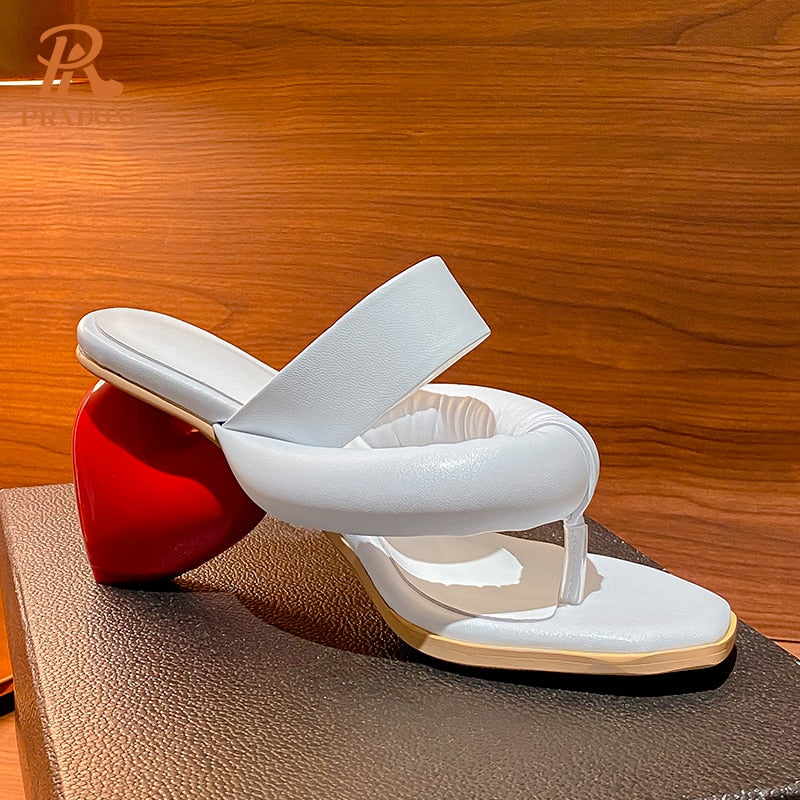 Sexy Summer Japanese Style High Heels Open Toe Black White Apricot Dress Party Casual Female Slippers flip flops Shoes