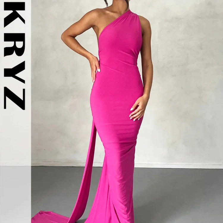 Ladies Night Club Wear Neon Y2K Summer Outfits Women Sleeveless Backless Halter Ruched Bodycon Evening Maxi Dress Birthday Party