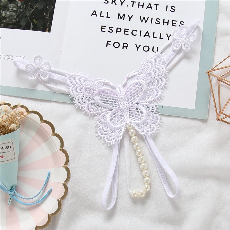 Sexy Panties Lace G-string Thongs Hole 2201-1 One Size 1pc