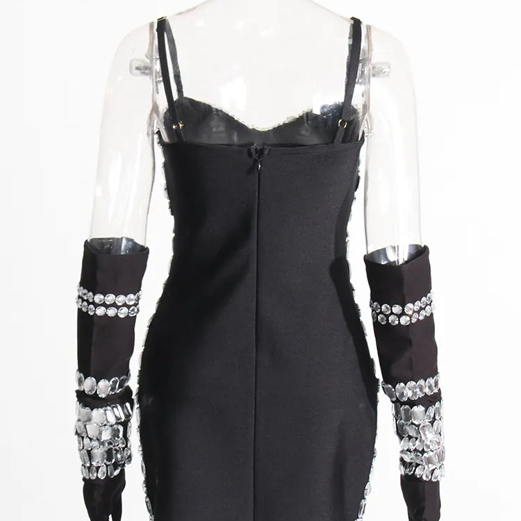 Patchwork Embroidered Flares Dresses For Women Square Collar Sleeveless High Waist Slim Sexy Summer Dress Female