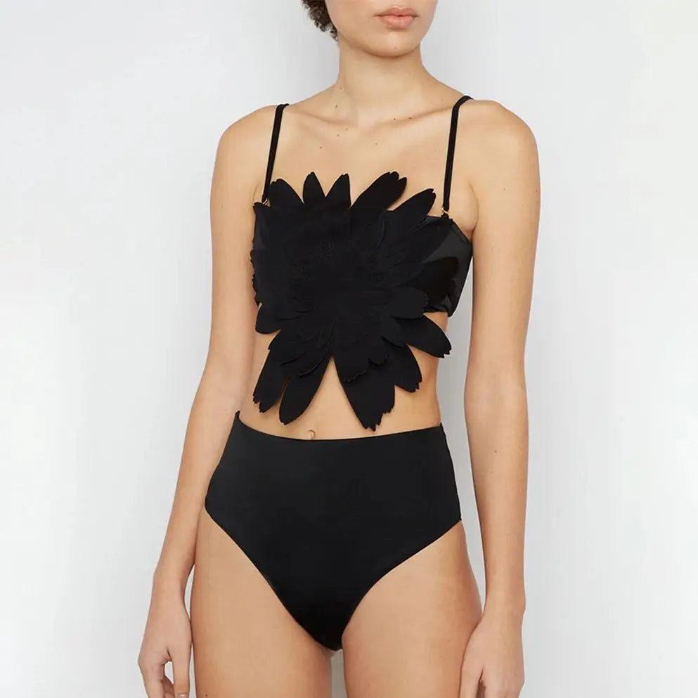 White Floral Female Bikini One Piece High Waistline Swimsuit Tight Fitting Backless Swimwear 2024 Women Stylish top 8