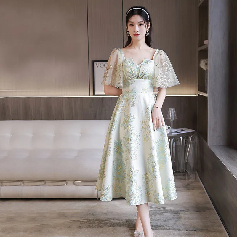 Daily Can Wear French Dress Floral Homecoming Dresses Dress Small Banquet Prom Dresses For Special Events