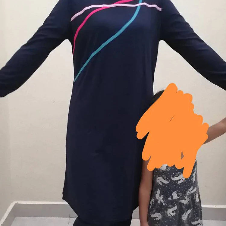 Muslim Modest Swimwear Hijab Swimsuit Women Long Sleeve Swimming Suit Islamic Cover Ups Burkini Hijabs For Woman Swim Bathing